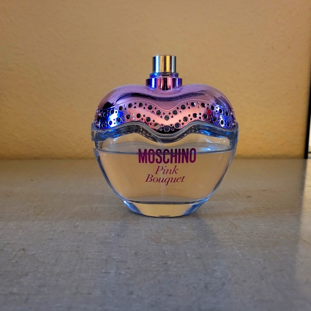 3/4 way full 3.4 fluid oz tester of Moschino Pink Bouquet